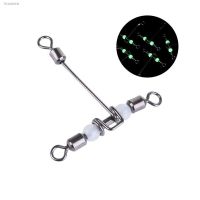 ☁ 5Pcs/lot Luminous T-shape Fishing Swivels Fishhooks Fishing Connector Fishing Tool Cross Line Splitter Rolling Swivel With Beads