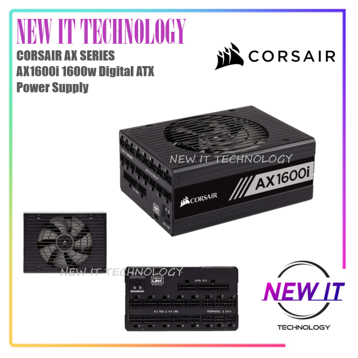 CORSAIR AX SERIES AX1600i Digital ATX Power Supply PSU - 1600W 80 Plus ...
