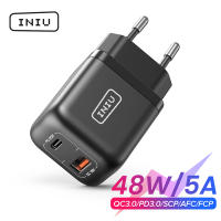 INIU 30วัตต์ USB C พอร์ตสหภาพยุโรปชาร์จสายศัพท์สหภาพยุโรปเสียบสำหรับ 14 13 12 Pro Max ซัมซุง Xiaomi หัวเว่ย LG แท็บเล็ตแล็ปท็อป