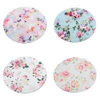 Round Small Size Gaming Mouse Pad Mat Cute Rose Flower Print Non-Skid Rubber Computer Mouse Pads For Girl