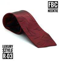 R-03 เนคไทสีแดง ไม่ต้องผูก แบบซิป Men Zipper Tie Lazy Ties Fashion (FBC BRAND)ทันสมัย เรียบหรู มีสไตล์