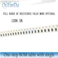 ✧❃ 100PCS 1206 SMD 5 Resistor 0R-10M 0.1R 0.13R 0.47R 1R 5.1R 10R 12R 30R 1K 10K 51K 75K 100K 220K 470K 750K 1M 4.7M 6.2M 9.1M