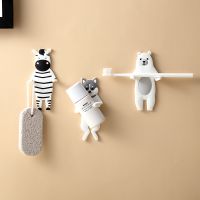 Cute Magnetic Hooks Removable Fridge Sticker Refrigerator Message Magnet Coat Hanger Key Holder Storage Hook (Bears)