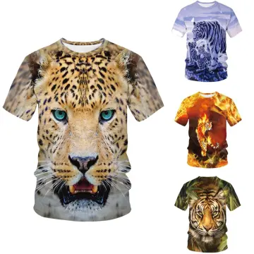 Man Summer Shirt 3d Print Tiger T-shirts Clothes Casual Tees For Men's  Fashion Streetwear Oversized O-neck Short Sleeve Tops