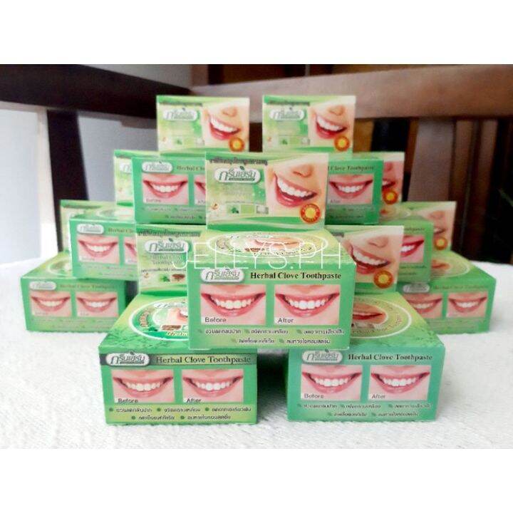 Thai Toothpaste GREEN HERB Herbal Clove 25g Lazada PH