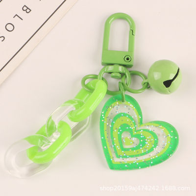 Bags Bell Cute Girls Keychain For Acrylic Car Accessories Shaped Fashion Love