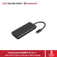 Transcend HUB5C 6-in-1 3-Port Hub,1-Port PD,SD/MicroSD Reader, USB 3.2 Gen 2,Type C (ยูเอสบีฮับ) สินค้ารับประกัน 2 ปี