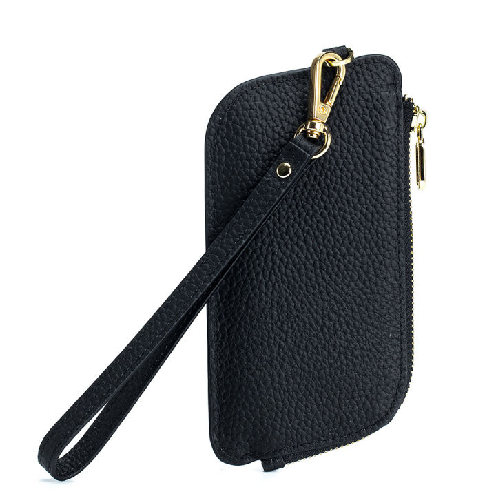 new-genuine-leather-change-purse-for-women-ultrathin-clutch-wrist-strap-zipper-coin-purse-brand-design-credit-card-holder-wallet