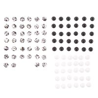 100 Pcs Silicone Beads 12Mm Silicone Cow Print Beads Round Loose Pearl Beads Silicone Beads for DIY Keychain Making