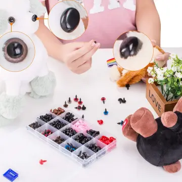 Set Of 264Pcs Black Plastic Doll Eyes For Crafts 
