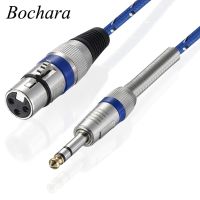 【DT】Bochara Fabric Braided 1/4 Jack 6.35mm Stereo Male to XLR Female Microphone Cable Foil+Braided Shielding 1.8m 3m 5m 10m  hot