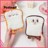 PETINAIL เคสป้องกันภาพการ์ตูนขนมปังความจุขนาดใหญ่,กระเป๋าผ้าฝ้ายสุขภัณฑ์ศูนย์ถุงเก็บของเครื่องสำอาง