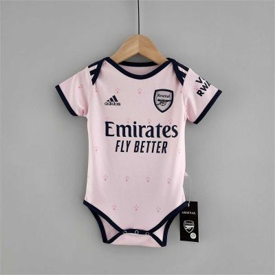 Ready Stock 22/23 Top quality (3Months-2Years) Baby Crawl Clothes 2022/23 Arsenal Third Away Baby Kit Good Quality Cotton Newborn Baby Jersey Infant Football Clothing 22/23 Arsenal Third Kit Fast Delivery