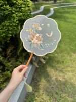 ❆ [Bie Yurong] Suzhou round fan ancient style Su embroidery double-sided handmade national cheongsam Hanfu children