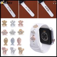 AIMEE 3pcs สร้างสรรค์ เล็บ สร้อยข้อมือ ปลาแมว สายรัดตกแต่งเล็บแหวน สร้อยข้อมือ Charms เล็บแหวนสำหรับ Apple Watch Band เครื่องประดับวงดนตรีนาฬิกา