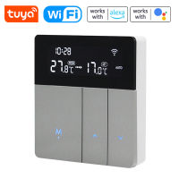 i8HGA Tuya W-iFi Intelligent Temperature Controller Thermostat Backlight Brightness Automatic Adjustment Home Away Mode Mobilephone APP Remotes Control Compatible with Alexa G-oogle Home Voice Control