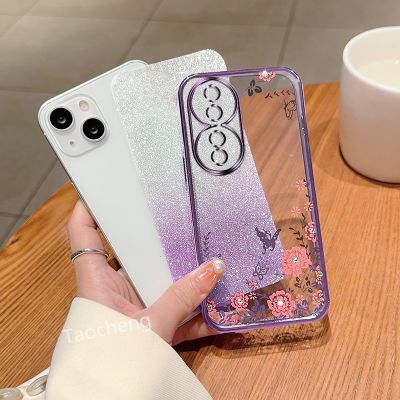 เคสสำหรับ Honor แวววาว90 Lite Honor90 90 Lite เคสเคสมือถือไล่สี Honor90Lite แวววาวเคสแบบแฟชั่นพร้อมกระเป๋าใส่กล้องเลนส์