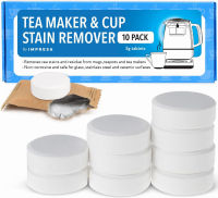 Impresa [10 Pack] Tea Maker Cleaner for Breville BTM100 Tea Maker and More, Safe and Non-Corrosive Tablets Help to Control the Build-Up of Limescale - Tea Maker and Cup Stain Remover