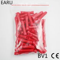 (Allen Materials)  BV1 BV1.25 Full ฉนวนสายไฟลวดขั้วต่อ Crimp สายไฟ Splice Terminal 100PCS