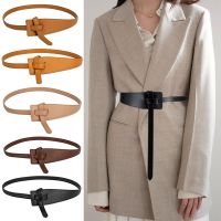 【HOT】 Designer Belts for Knot Soft Pu Leather Cummerbunds Wide Coat Ceinture Waistband Cintos