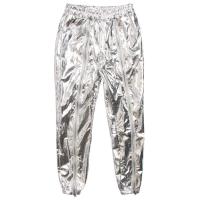 2020 Winter Thick Sequin Pants Fashion Zipper Harem Pants Womens Silver Metallic Glitter Banded Velvet Pants Casual Trousers