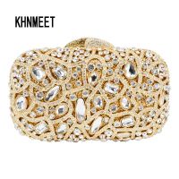 【YD】 Colorful Dot crystal evening bag women Luxury clutch prom studded diamond purse party pochette SC125