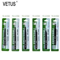 【Must-have】 VETUS 6ชุดแหนบสแตนเลสที่คีบป้องกันการเกิดไฟฟ้าสถิตที่มีความแม่นยำชิ้น/เซ็ตสำหรับเครื่องมือซ่อมแซมทำงาน BGA