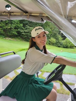 South Korea malbon golf empty top hat ladies new outdoor sports sun visor GOLF capless mens golf