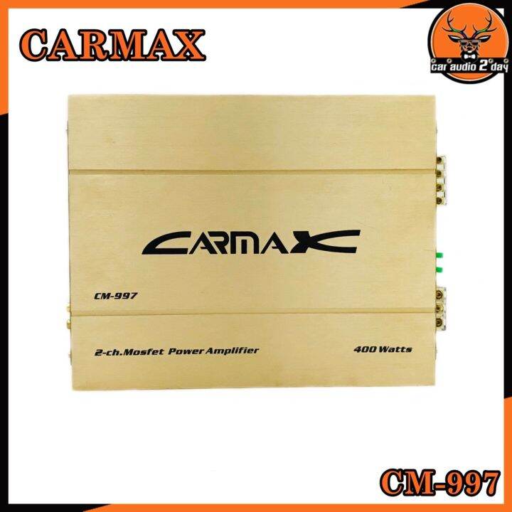 เพาเวอร์แอมป์ติดรถยนต์ดีๆ-carmax-รุ่น-cm-997-class-ab-2ch-สีทอง-กำลังขับ110wx4-1ohm-ขับกลางได้-ขับเบสได้-เบสแน่น-เสียงดี