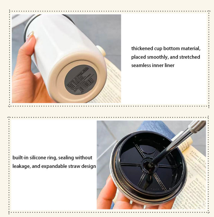 retractable-straw-cup-stainless-steel-coffee-cup-minimalist-straw-cup-vacuum-cup-large-capacity-insulation-cup-high-appearance-coffee-cup