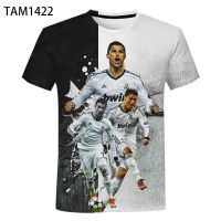 Cristiano New Ronaldo 2023 Dos Santos Aveiro5 เสื้อยืดลําลอง แขนสั้น พิมพ์ลาย 3d แฟชั่นฤดูร้อน สําหรับผู้ชาย ผู้หญิง fashion T-shirt