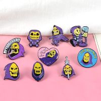 【DT】hot！ Skeletor Hood Enamel Pins Badge Brooch Lapel Classic Cartoon Jewelry Wholesale