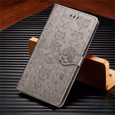 Nothing Phone 1 Cute Embossing Cat &amp; Dog Leather Flip Wallet Case Magnetic Close PU Premium Leather Cover