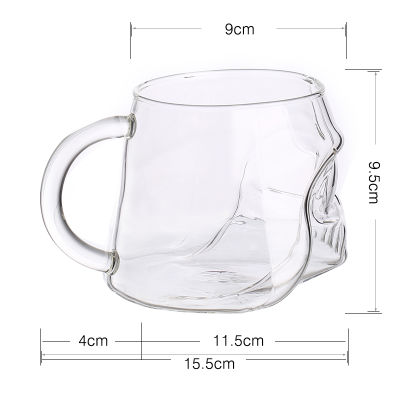400ml Star Black Wars Knight White Soldier Stereo Creative Surroundings Modeling Glass Mug Milk Cup Home Decoration Gift