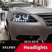 ♙✧♈ Head Lamp For Car Nissan Sylphy 2012-2015 Sentra Headlights Fog Lights Day Running Light DRL H7 LED Bi Xenon Bulb Car Accessory