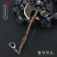 【LZ】☜❣❆  16CM God of War Kratos Leviathan Axe Alloy Metal Halberd Armas Modelos Full Metal Replica Miniatura Decoração Artesanato Ornamentos Acessórios Decoração Casa Colete Artesanato Ornamentos