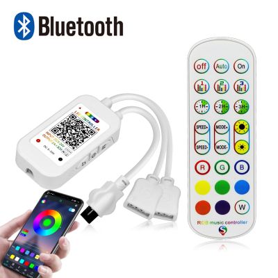 DC12V Bluetooth APP 4 pin RGB controller 1 to 1 or 1 to 2 Smart LED Controller With Remote control For RGB LED strip light