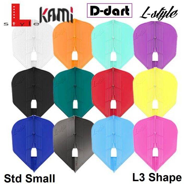 L STYLE DART FLIGHTS - (L3 STD SMALL) L-Flight PRO KAMI L3 SHAPE DARTS ...