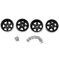 4Pcs 1.9 Inch Metal Wheel Rims for 1/10 RC Crawler Axial SCX10 II III Traxxas TRX4 RC4WD D90 Black