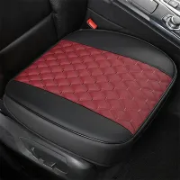 Breathable Leather Car Seat Cover Mat Universal Cushion Protector Mat Pad With Pocket Fit Automotive Interior Truck Suv Van