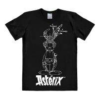 【HOT】100% Cotton Logoshirt ® Asterix Sketch Casual Oversize Comfortable T-shirt100%cotton