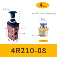 Pneumatic Switch Manual Valve 4r210-08 Hand Push Pull Valve Mechanical Valve Cylinder Valve Switch Valve Pneumatic Control