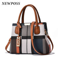 Newposs New Luxury Handbag Women Stitching Wild Messenger Bags Designer nd Plaid Shoulder Bag Female Ladies Totes