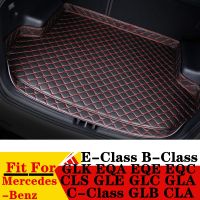 WZJ Car Trunk Mat For Mercedes-Benz B C E-Class GLB CLA CLS GLE GLC GLA GLK EQA EQE EQC Rear Cargo Cover Carpet Pad Boot Liner