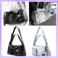 JING กระเป๋าสำหรับนักเรียน กระเป๋า Crossbody หนังพียู กระเป๋าใส่เงิน กระเป๋าโท้ท ลำลองแบบสบายๆ วินเทจ กระเป๋าสะพายไหล่แบบสั้น สำหรับผู้หญิง