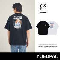 เสื้อเลือกตั้ง Yuedpao x Mootoo ยอดขาย No.1 รับประกันไม่ย้วย 2 ปี เสื้อยืดเปล่า เสื้อยืด Oversize Collab Mootoo Wanted PS-5XL