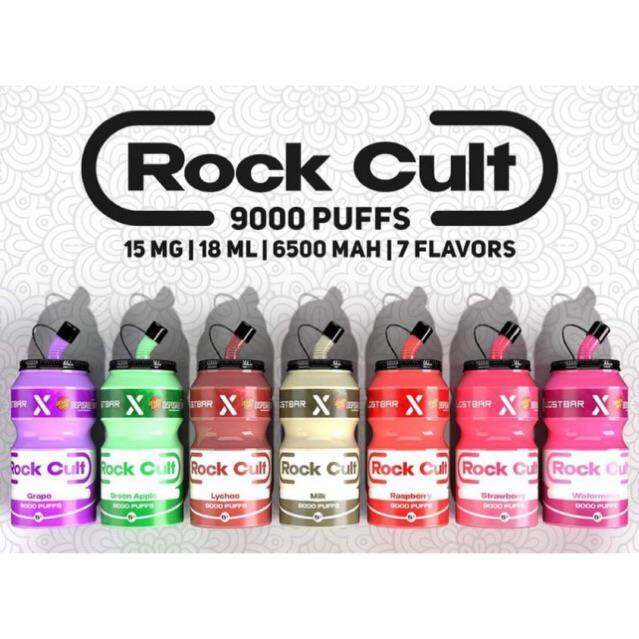 enitrw6 ROCK CULT 9000 PUFFS Demonvape x lostbar lostvape yakult