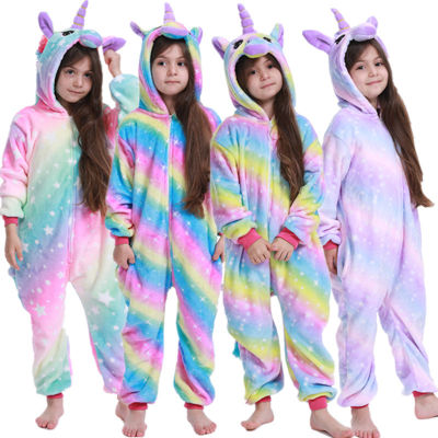 ใหม่เด็กชุดนอน Onesies สัตว์สิงโตแพนด้าเสือชุดนอนสำหรับเด็ก Kigurumi ตะเข็บ J Umpsuit 3-12Years คลุมด้วยผ้าเด็กชุดนอน