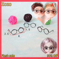 Zozo ✨Ready Stock✨ แว่นตาแฟชั่นสำหรับตุ๊กตาเท่ๆแบบไม่มีเลนส์กรอบกลมแบบย้อนยุค1ชิ้น