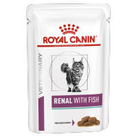 *พร้อมส่ง* Royal Canin VET Cat Renal With Fish [ 1 ซอง ] อาหารแมวโรคไต แมว โรคไต Pouch Gravy เกรวี่